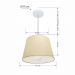 Pendente Cone Md-4240 Cúpula em Tecido 30/40x30cm Algodão Crú - Bivolt