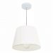 Pendente Cone Md-4240 Cúpula em Tecido 30/40x30cm Branco - Bivolt