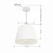 Pendente Cone Md-4240 Cúpula em Tecido 30/40x30cm Branco - Bivolt