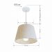 Pendente Cone Md-4240 Cúpula em Tecido 30/40x30cm Linho Bege - Bivolt