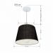 Pendente Cone Md-4240 Cúpula em Tecido 30/40x30cm Preto - Bivolt