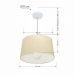 Pendente Cone Md-4241 Cúpula em Tecido 30/45x40cm Algodão Crú - Bivolt