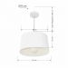 Pendente Cone Md-4241 Cúpula em Tecido 30/45x40cm Branco - Bivolt