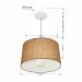 Pendente Cone Md-4241 Cúpula em Tecido 30/45x40cm Palha - Bivolt