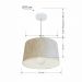 Pendente Cone Md-4241 Cúpula em Tecido 30/45x40cm Rústico Bege - Bivolt