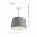 Pendente Cone Md-4241 Cúpula em Tecido 30/45x40cm Rústico Cinza - Bivolt