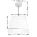 Pendente Cone Md-4246 Cúpula em Tecido 30/40x30cm Algodão Crú - Bivolt