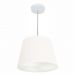 Pendente Cone Md-4246 Cúpula em Tecido 30/40x30cm Branco - Bivolt