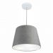 Pendente Cone Md-4246 Cúpula em Tecido 30/40x30cm Rústico Cinza - Bivolt