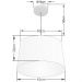Pendente Cone Md-4247 Cúpula em Tecido 30/45x40cm Palha - Bivolt