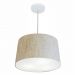 Pendente Cone Md-4247 Cúpula em Tecido 30/45x40cm Rústico Bege - Bivolt