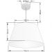 Pendente Cone Md-4249 Cúpula em Tecido 30/50x35cm Rústico Cinza - Bivolt