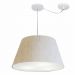Pendente Cone Md-4278 Cúpula em Tecido 30/50x35cm Linho Bege - Bivolt