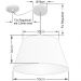 Pendente Cone Md-4278 Cúpula em Tecido 30/50x35cm Linho Bege - Bivolt