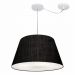 Pendente Cone Md-4278 Cúpula em Tecido 30/50x35cm Preto - Bivolt