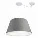 Pendente Cone Md-4278 Cúpula em Tecido 30/50x35cm Rústico Cinza - Bivolt