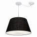 Pendente Cone Md-4283 Cúpula em Tecido 30/50x35cm Preto - Bivolt