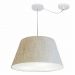 Pendente Cone Md-4283 Cúpula em Tecido 30/50x35cm Rústico Bege - Bivolt