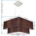 Pendente Duplo Quadrado Vivare Md-4345 Cúpula em Tecido 60x50cm Café - Bivolt