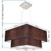 Pendente Duplo Quadrado Vivare Md-4346 Cúpula em Tecido 70x60cm Café - Bivolt