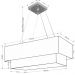 Pendente Duplo Retangular Vivare Md-4138 Cúpula em Tecido 70x30cm x 60x25cm CZ/BR - Bivolt