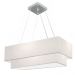 Pendente Duplo Retangular Vivare Md-4321 Cúpula em Tecido 80x40cm x 70x30cm Branco - Bivolt