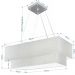Pendente Duplo Retangular Vivare Md-4321 Cúpula em Tecido 80x40cm x 70x30cm Cinza - Bivolt