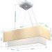 Pendente Duplo Retangular Vivare Md-4321 Cúpula em Tecido 80x40cm x 70x30cm LA/BR - Bivolt