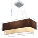 Pendente Duplo Retangular Vivare Md-4321 Cúpula em Tecido 80x40cm x 70x30cm LC/LA - Bivolt