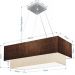 Pendente Duplo Retangular Vivare Md-4321 Cúpula em Tecido 80x40cm x 70x30cm LC/LLA - Bivolt