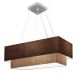 Pendente Duplo Retangular Vivare Md-4321 Cúpula em Tecido 80x40cm x 70x30cm LC/LP - Bivolt