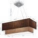 Pendente Duplo Retangular Vivare Md-4321 Cúpula em Tecido 80x40cm x 70x30cm LC/LP - Bivolt