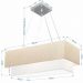 Pendente Duplo Retangular Vivare Md-4321 Cúpula em Tecido 80x40cm x 70x30cm LLA/BR - Bivolt