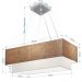 Pendente Duplo Retangular Vivare Md-4321 Cúpula em Tecido 80x40cm x 70x30cm LP/BR- Bivolt