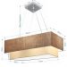 Pendente Duplo Retangular Vivare Md-4321 Cúpula em Tecido 80x40cm x 70x30cm LP/LA- Bivolt
