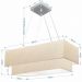 Pendente Duplo Retangular Vivare Md-4321 Cúpula em Tecido 80x40cm x 70x30cm Linho Bege - Bivolt