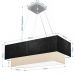 Pendente Duplo Retangular Vivare Md-4321 Cúpula em Tecido 80x40cm x 70x30cm PR/LLA - Bivolt