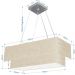 Pendente Duplo Retangular Vivare Md-4321 Cúpula em Tecido 80x40cm x 70x30cm Rústico Bege - Bivolt