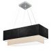 Pendente Duplo Retangular Vivare Md-4322 Cúpula em Tecido 99x40cm x 80x30cm PR/LLA - Bivolt