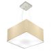 Pendente Quadrado Md-4005 Cúpula em Tecido 21-35x35cm Algodão Crú - Bivolt