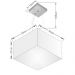 Pendente Quadrado Md-4005 Cúpula em Tecido 21-35x35cm Vermelho - Bivolt