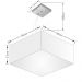 Pendente Quadrado Md-4006 Cúpula em Tecido 21-50x50cm Rústico Cinza - Bivolt