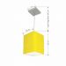 Pendente Quadrado Md-4007 Cúpula em Tecido 25/16x16cm Amarelo - Bivolt