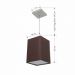 Pendente Quadrado Md-4007 Cúpula em Tecido 25/16x16cm Café - Bivolt
