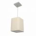 Pendente Quadrado Md-4007 Cúpula em Tecido 25/16x16cm Linho Bege - Bivolt