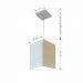 Pendente Quadrado Md-4007 Cúpula em Tecido 25/16x16cm Linho Bege - Bivolt