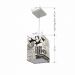 Pendente Quadrado Md-4007 Cúpula em Tecido 25/16x16cm Ny Jornal - Bivolt