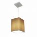 Pendente Quadrado Md-4007 Cúpula em Tecido 25/16x16cm Palha - Bivolt