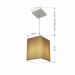 Pendente Quadrado Md-4007 Cúpula em Tecido 25/16x16cm Palha - Bivolt