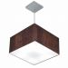 Pendente Quadrado Md-4020 Cúpula em Tecido 21/35x35cm Café - Bivolt